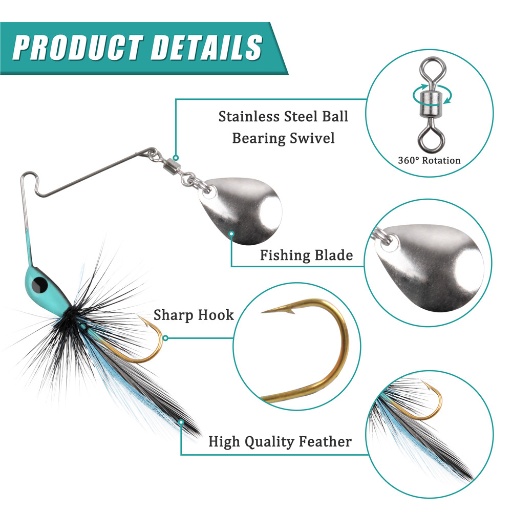 6 szt./12 szt. Przynęta spinni – Fishing Lure Spinnerbait recenzja i cena