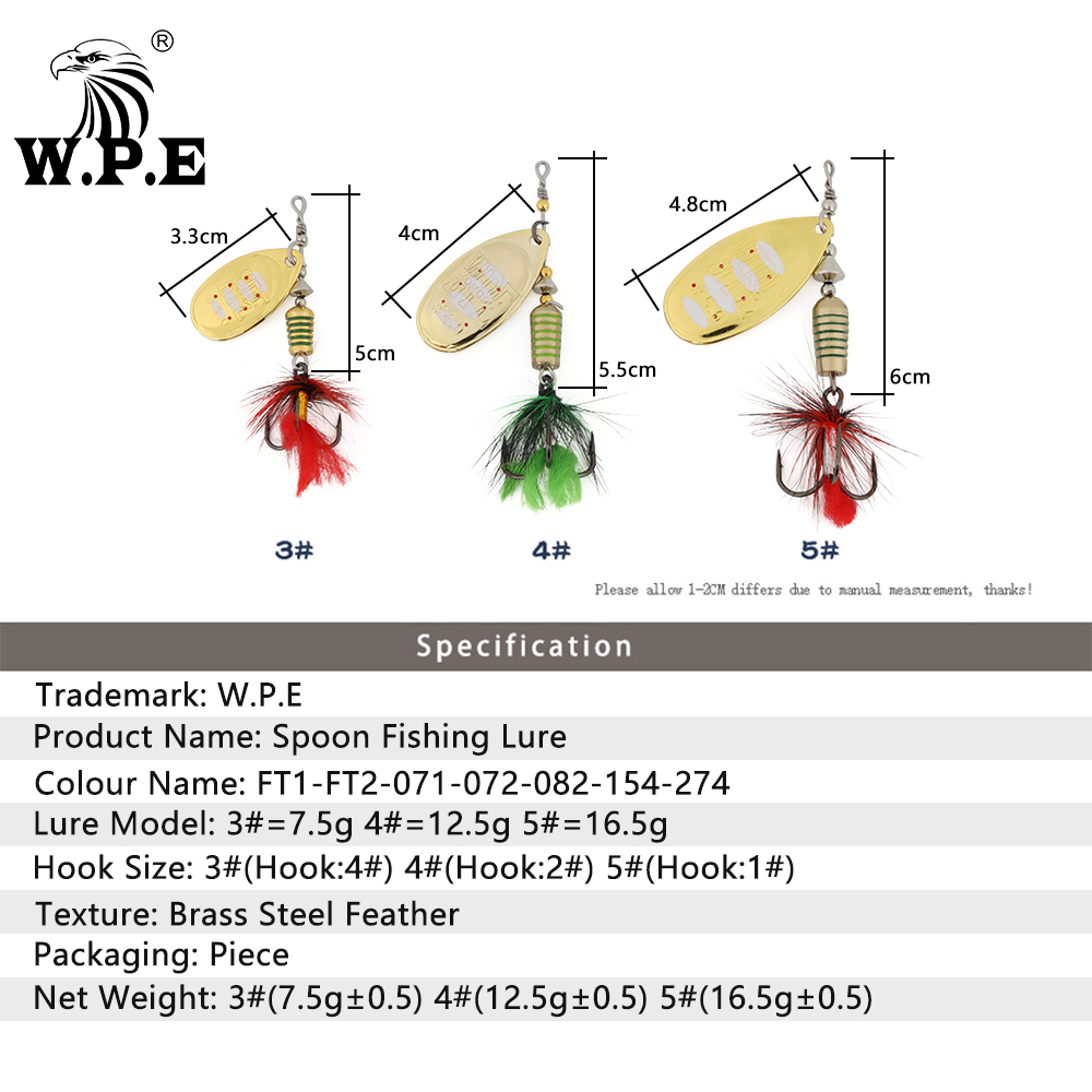 W.P.E KOMODO Spinner Lure 2 sz – Fishing Lure Spinnerbait recenzja i cena