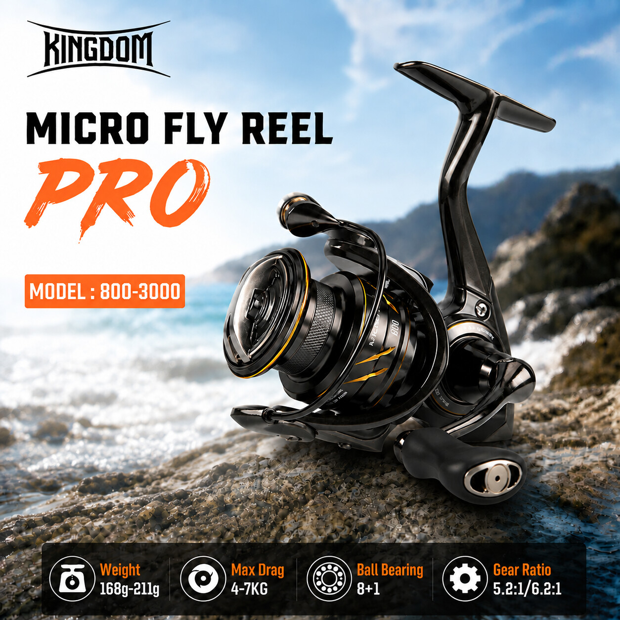 Kingdom Micro Fly Pro Fishing  – Kastking Reel Zephyr recenzja i cena
